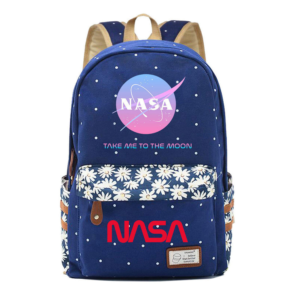 Fashionable Printed Student Backpack From Nasa, Casual Backpack