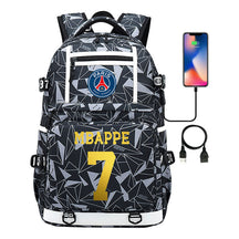 Golden Football Star Mbappe Usb Youth Student Backpack Boy's And Girl's Backpack Leisure Travel Backpack