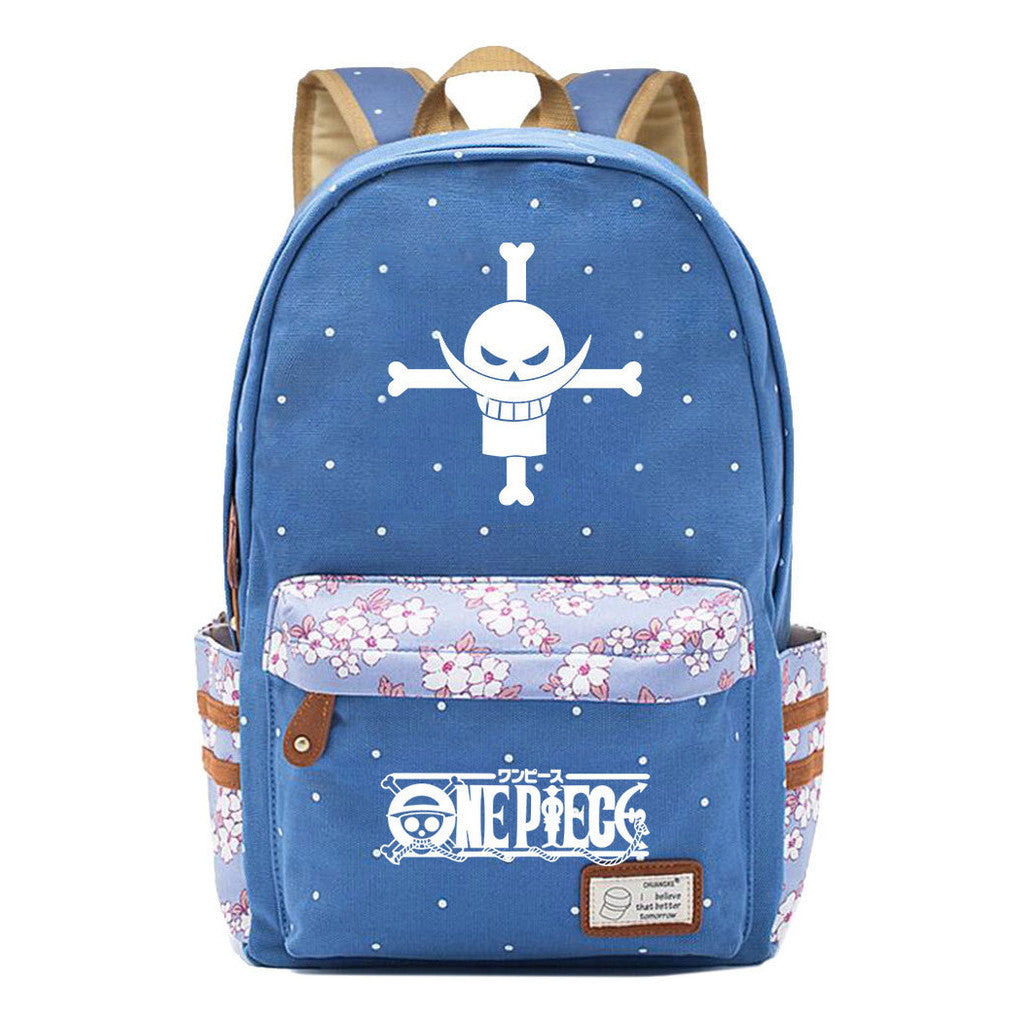 Anime Pirate Wang Lufei Printed Youth Student School Bag Fragmented Flower Men's And Women's Leisure Backpack