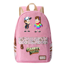 Cartoon, Anime, Bizarre Town, Teenage Student Backpacks, Floral Men's And Women's Backpacks