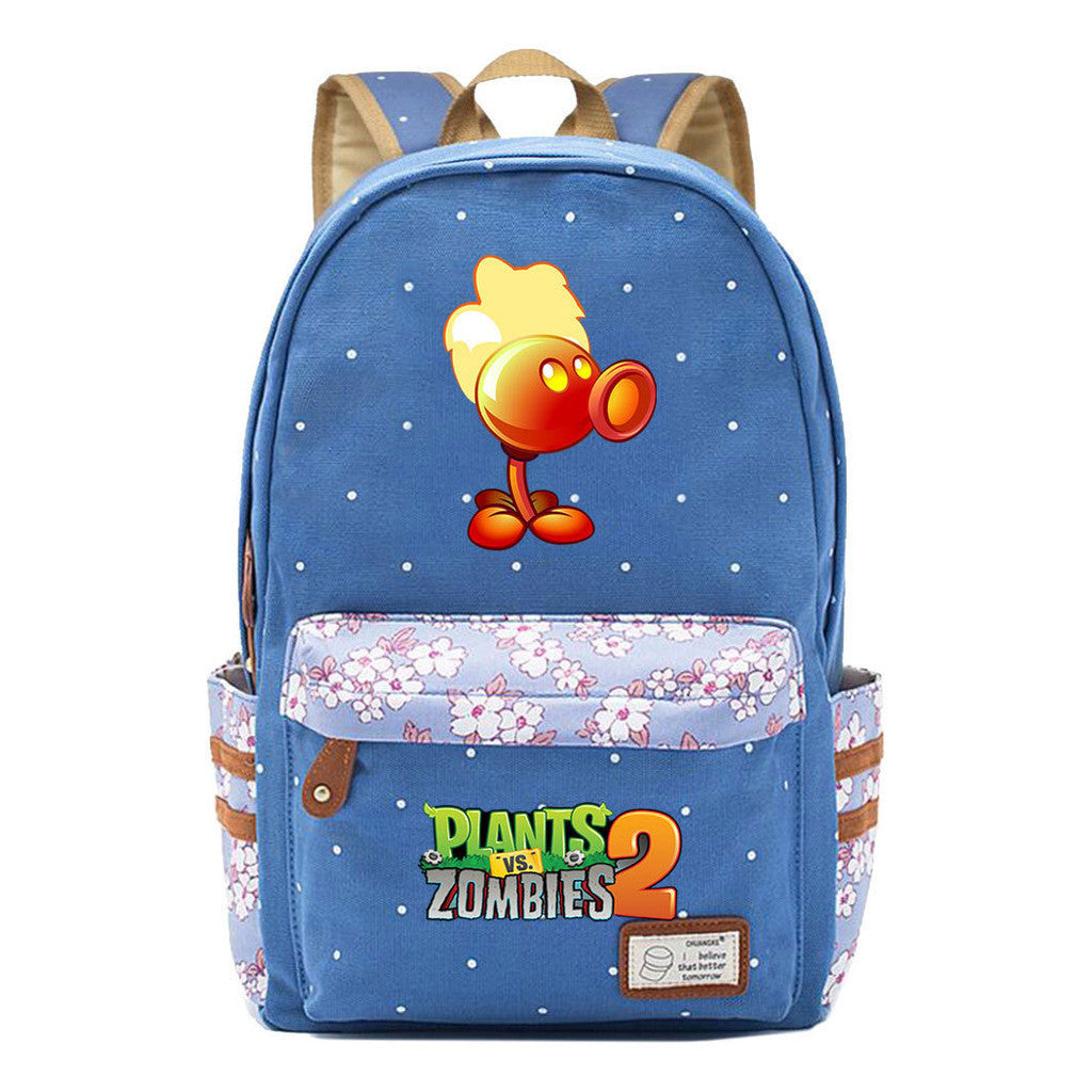 Game Plants Battle Printed Teenage Girl Student Backpack For Men And Women's Leisure Backpack