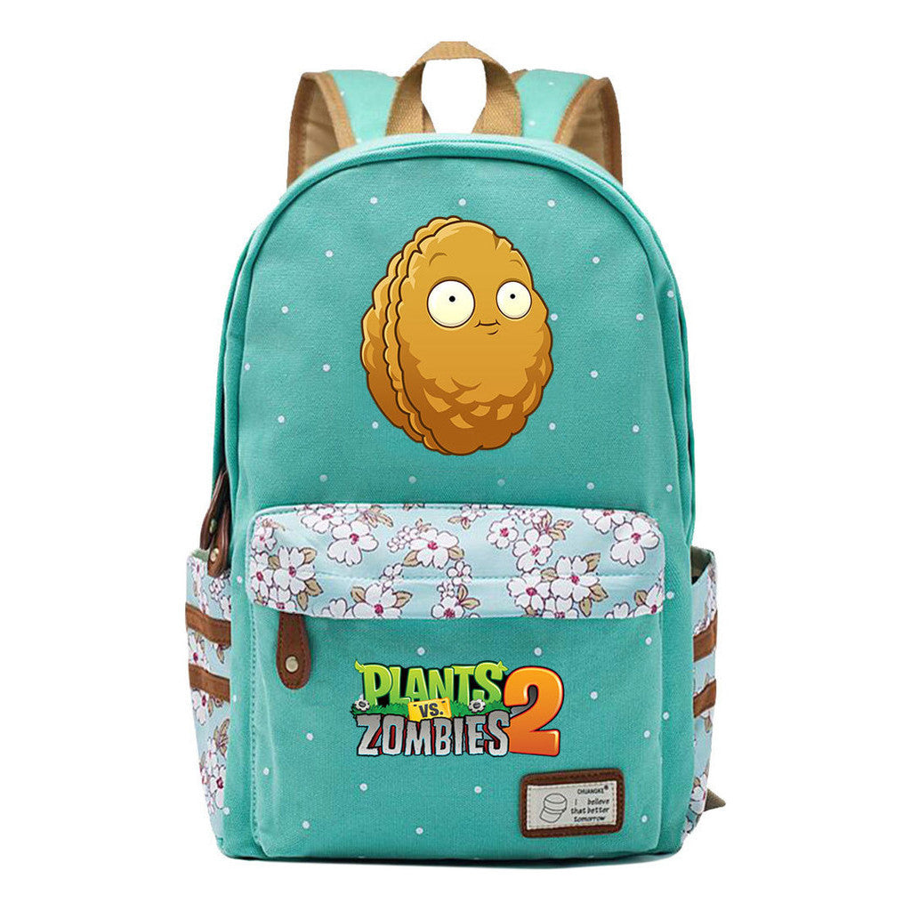 Game Plants Battle Printed Teenage Girl Student Backpack For Men And Women's Leisure Backpack