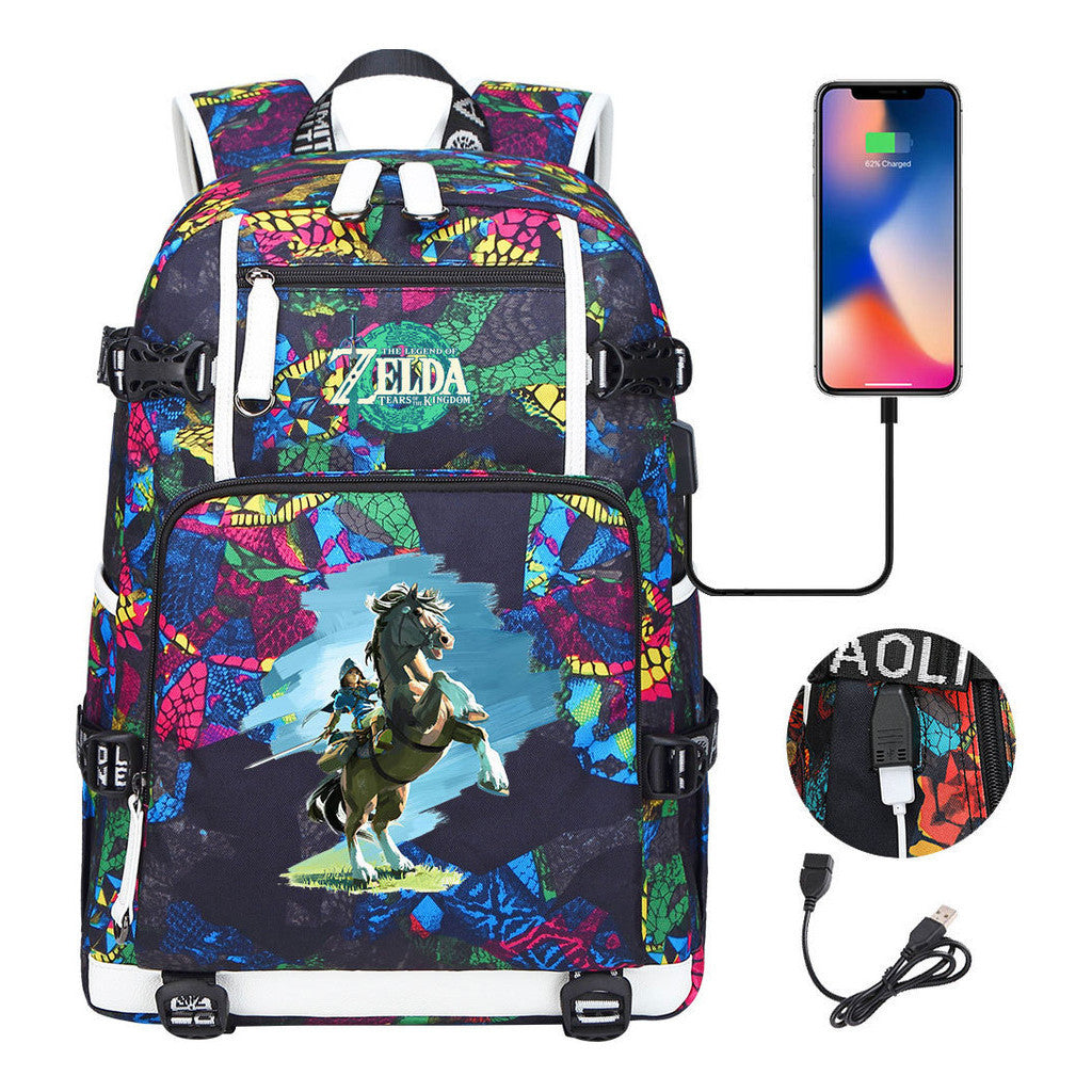 Printed Teenage Student Backpack For Men And Women's Travel Backpacks