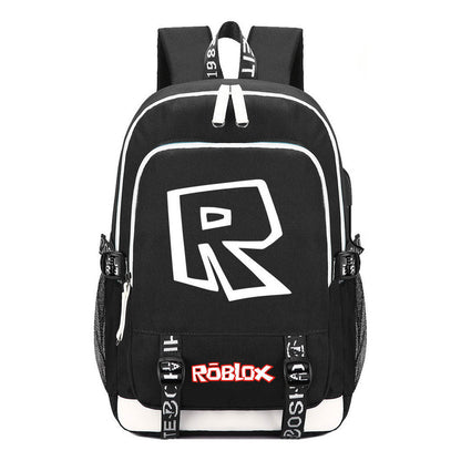 Printed Youth Student Backpack Usb Casual Backpack