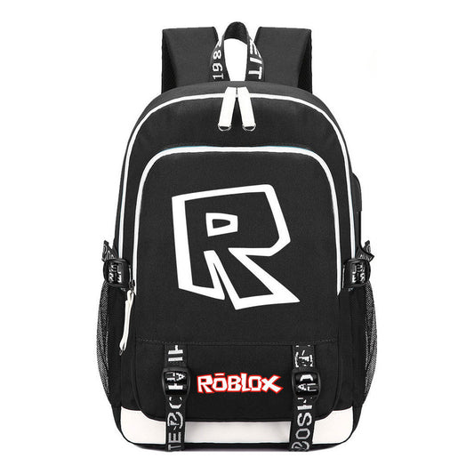 Printed Youth Student Backpack Usb Casual Backpack
