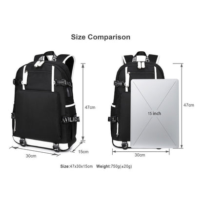 Academy Of Magic Usb Teen Student School Bag Men's And Women's Travel Backpack