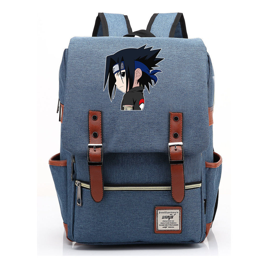 Naruto Printed Teenage Student Backpack For Men And Women, Casual Belt Buckle, Classic Backpack