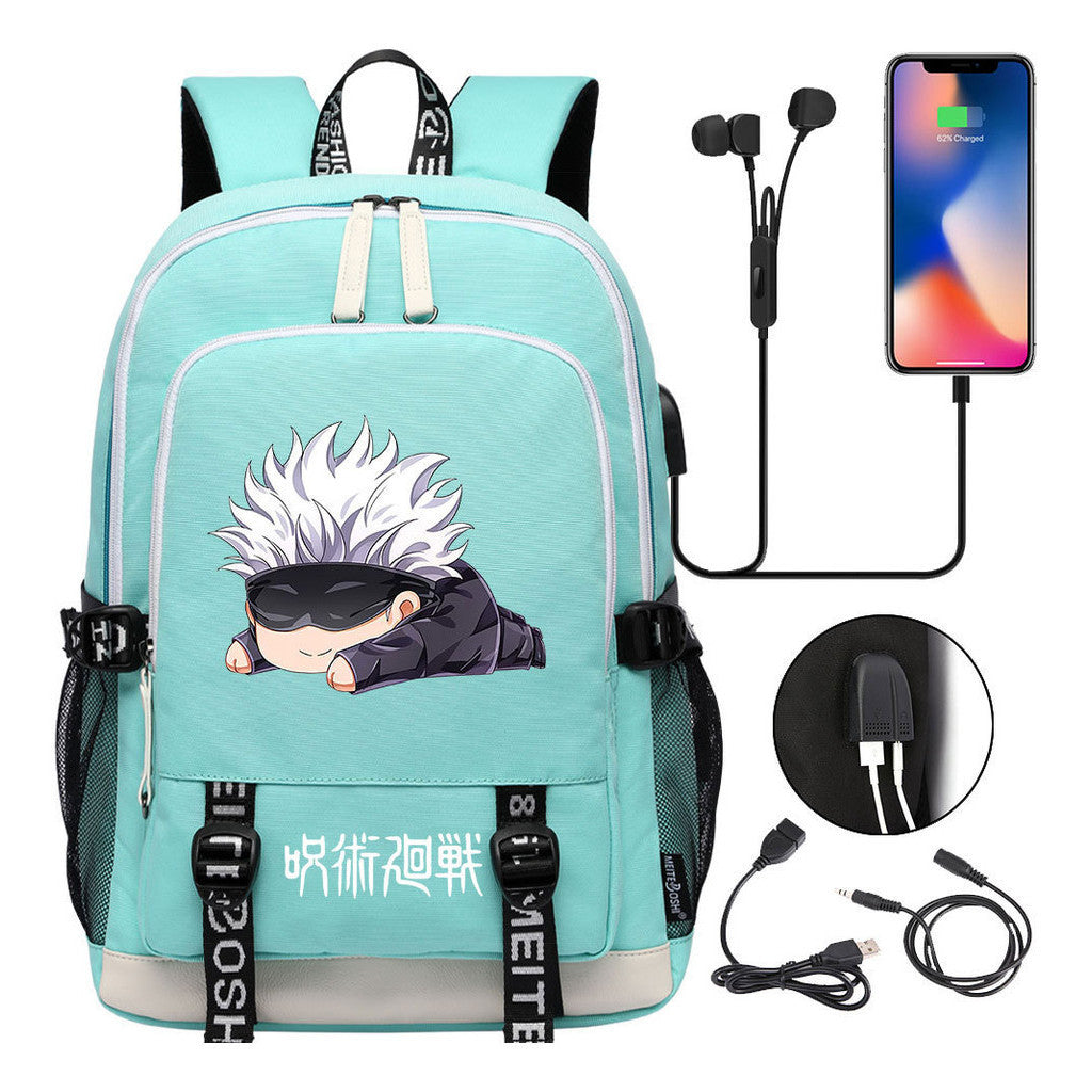 Youth Student Backpack Usb Men's And Women's Leisure Backpack