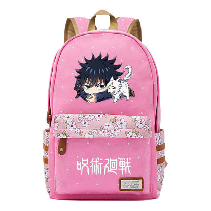 Cartoon Spell Battle Youth Girls Student School Bag Men's And Women's Leisure Canvas Backpack