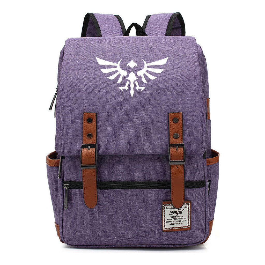 Game Zelda Printed Youth Student Backpack For Men And Women, Casual Belt Buckle, Classic Backpack