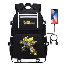 Cartoon Anime Deformation Mecha Print Usb Student Backpack For Men And Women Backpack Leisure Travel Bag