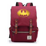 Golden Hero Batman Printed Youth Student School Bag Casual Belt Buckle Classic Backpack
