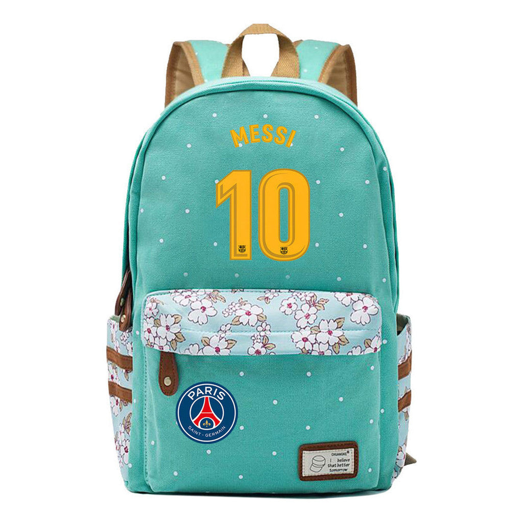 Sports Football Star Printed Youth Student Backpack For Men And Women's Leisure Backpack