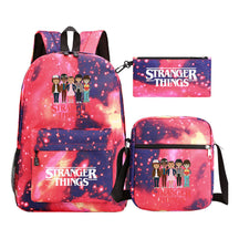 Strange Story Starry Sky Printed Youth Student Backpack 3-piece Set For Men And Women, Backpack Set