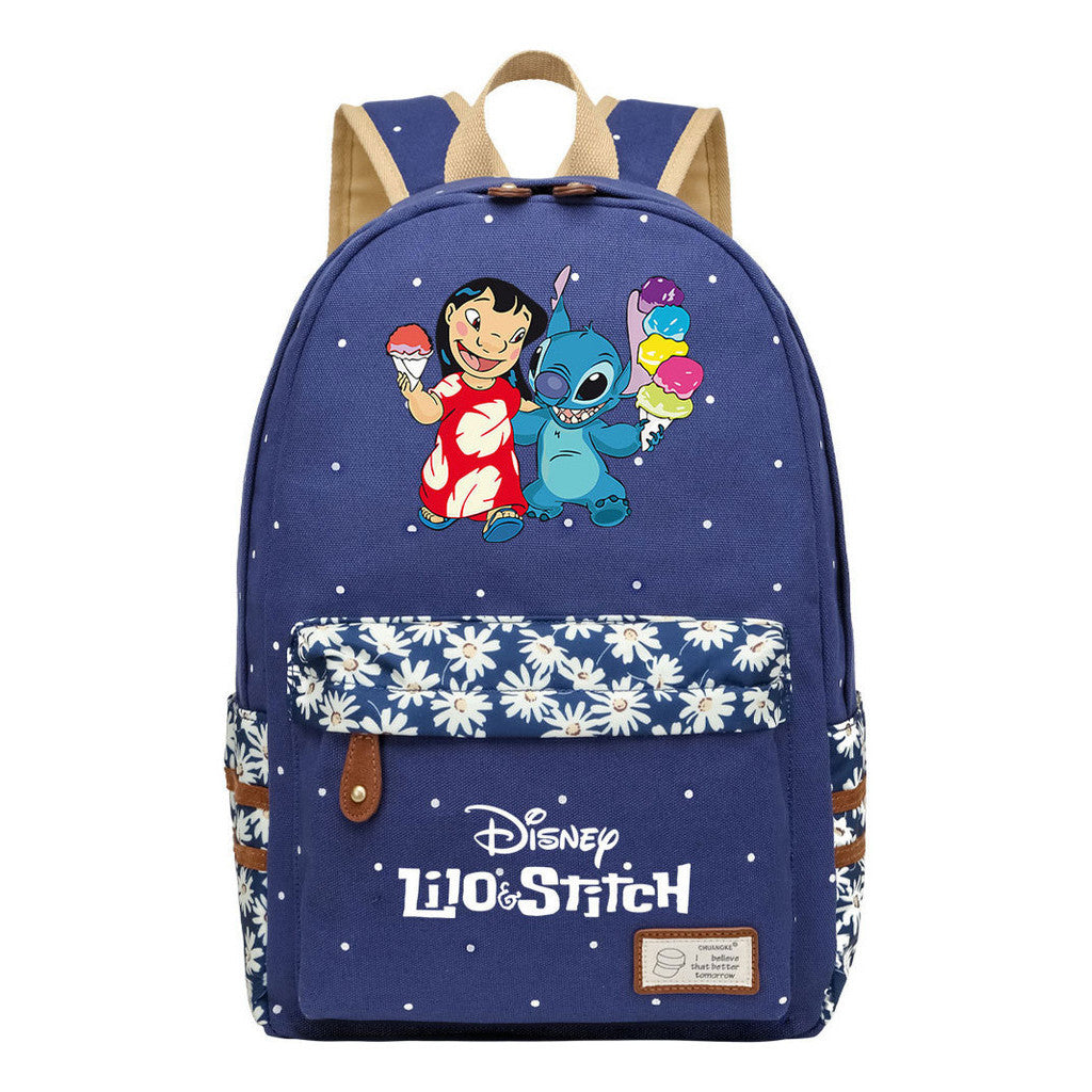 Printed Teenage Student Backpack For Men And Women's Leisure Backpack
