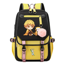Cartoon Fashion Usb Student Backpack With Casual Woven Strap Flip Back Backpack