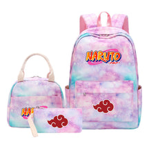 Naruto Student Girl Backpack Lunch Bag Three Piece Set Backpack Set