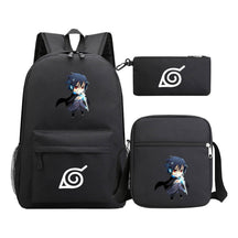 Anime Naruto Starry Sky Student School Bag Three Piece Set Backpack Set