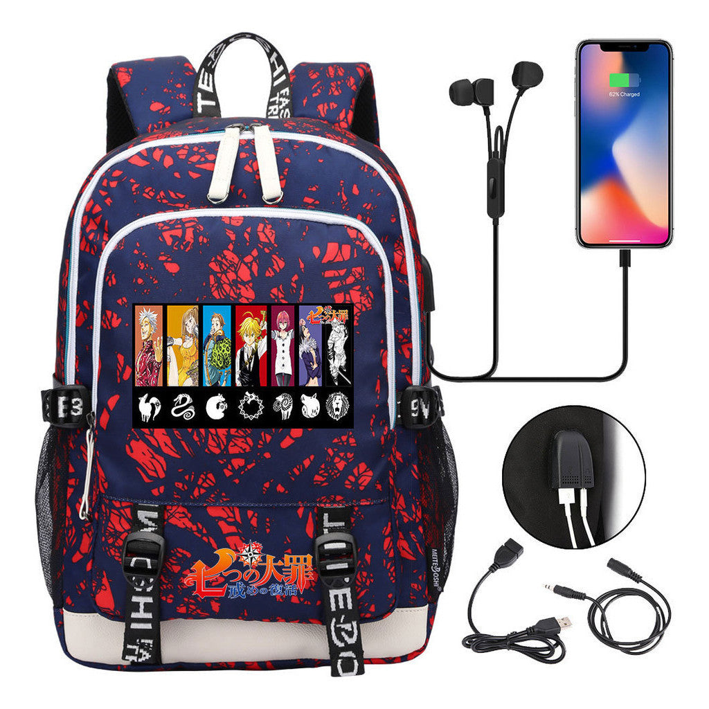 Junior Student Backpack Usb Leisure Backpack For Boys And Girls