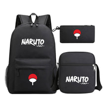 Anime Naruto Starry Sky Youth School Bag Three Piece Set For Men And Women Backpack Set