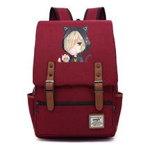 Yuri On The Ice Student Backpack, Men's And Women's Leisure Belt Buckle Backpack