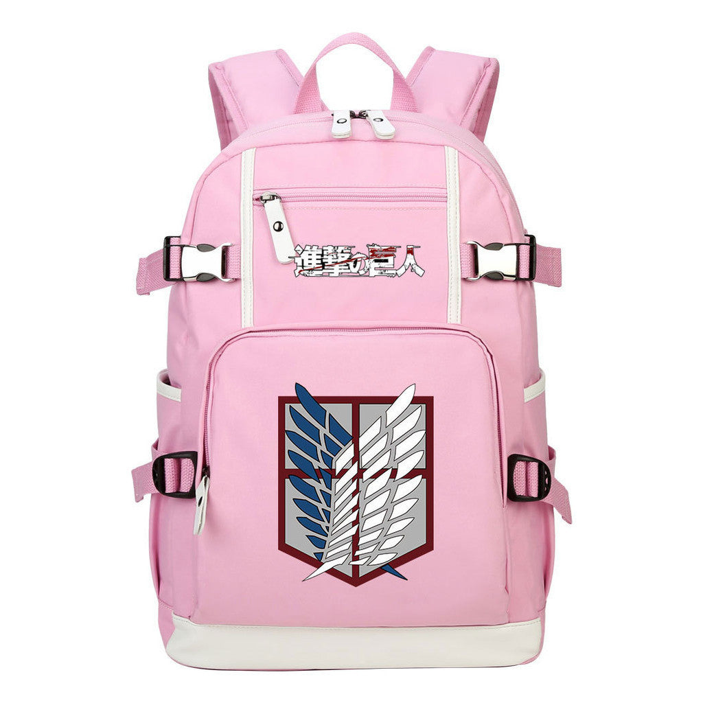 Giant Wings Of Cartoon And Anime Attack Student Backpacks, Men's And Women's Backpacks, Leisure Travel Backpacks