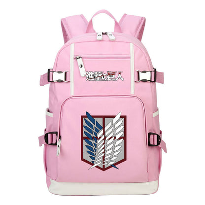 Giant Wings Of Cartoon And Anime Attack Student Backpacks, Men's And Women's Backpacks, Leisure Travel Backpacks