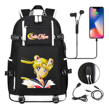 Beautiful Girl Warrior Usb Youth Student School Bag Travel Backpack