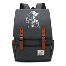 Anime Pirate King Luffy Printed Youth Student School Bag Casual Belt Buckle Classic Backpack
