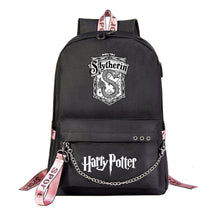 School Of Witchcraft And Wizardry Emblem Usb Student School Bag Leisure Travel Backpack