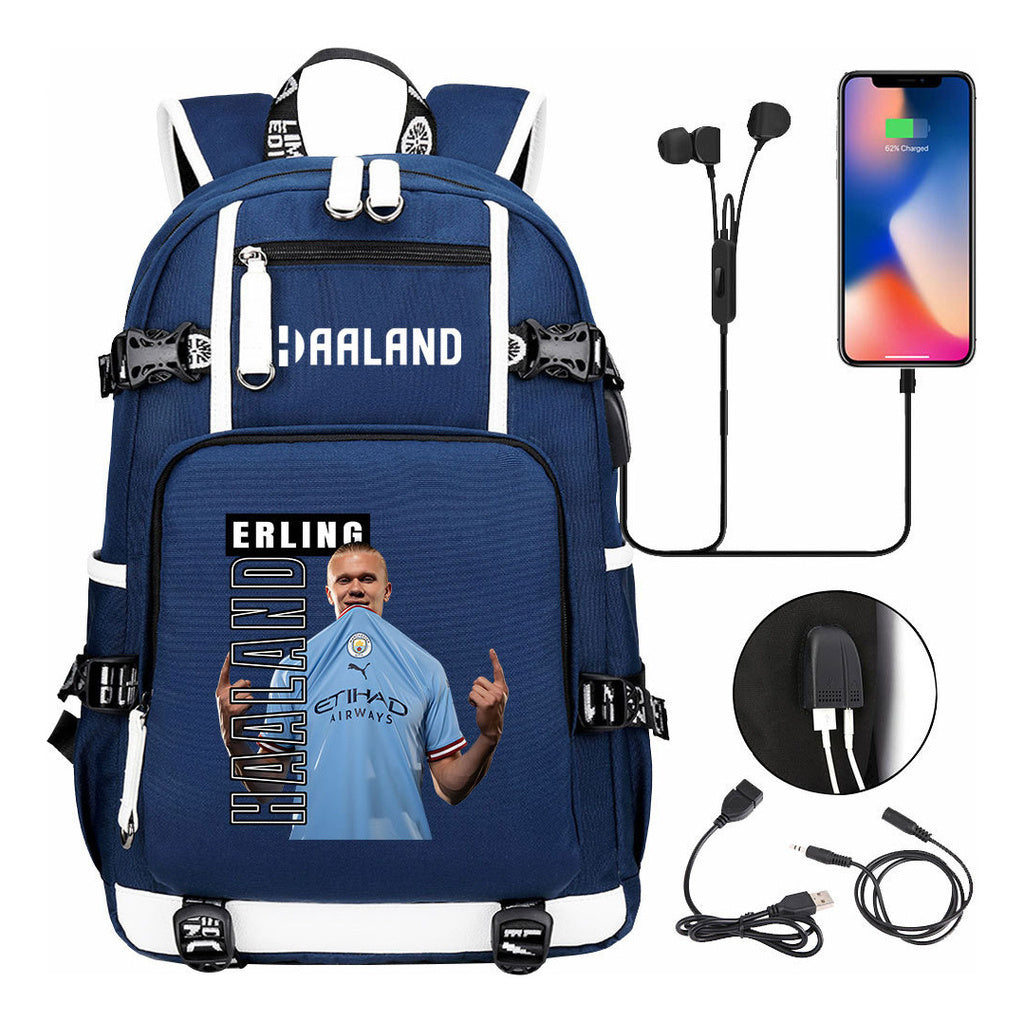 Basketball Star Harland Printed Youth Student Backpack With Large Capacity Leisure Travel Backpack