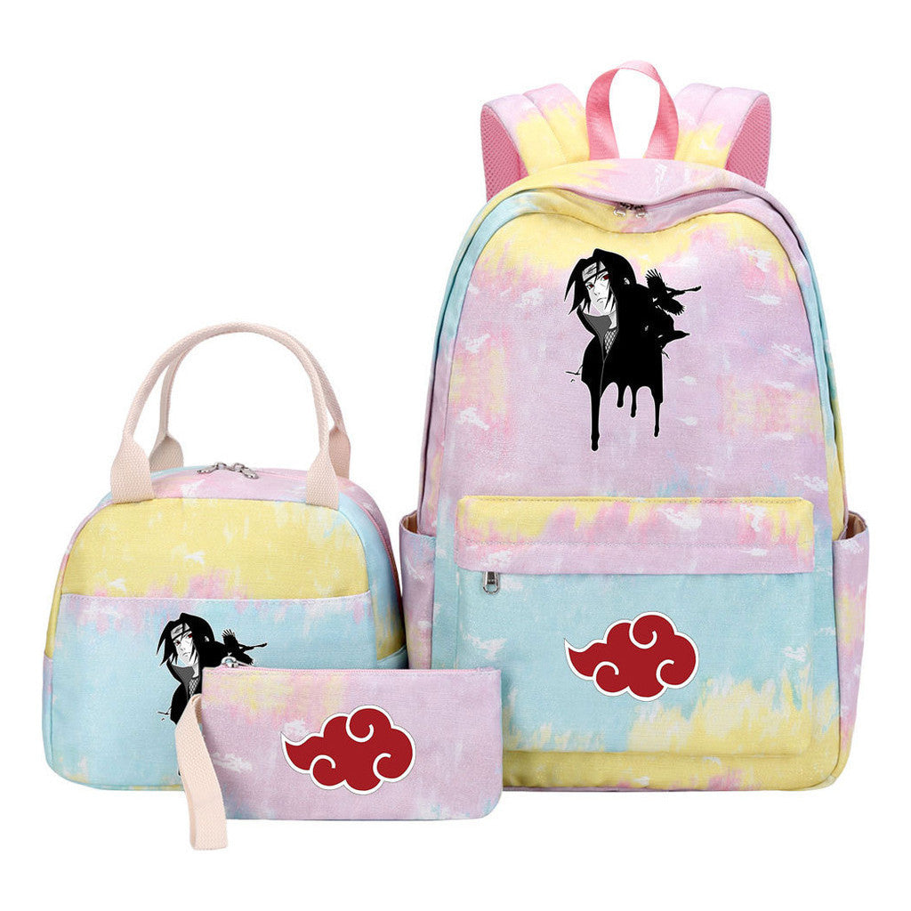 Naruto Teenage Girls School Bag Lunch Bag Three Piece Backpack Set