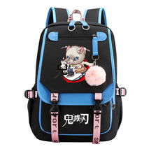 Cartoon Fashion Usb Student Backpack With Casual Woven Strap Flip Back Backpack