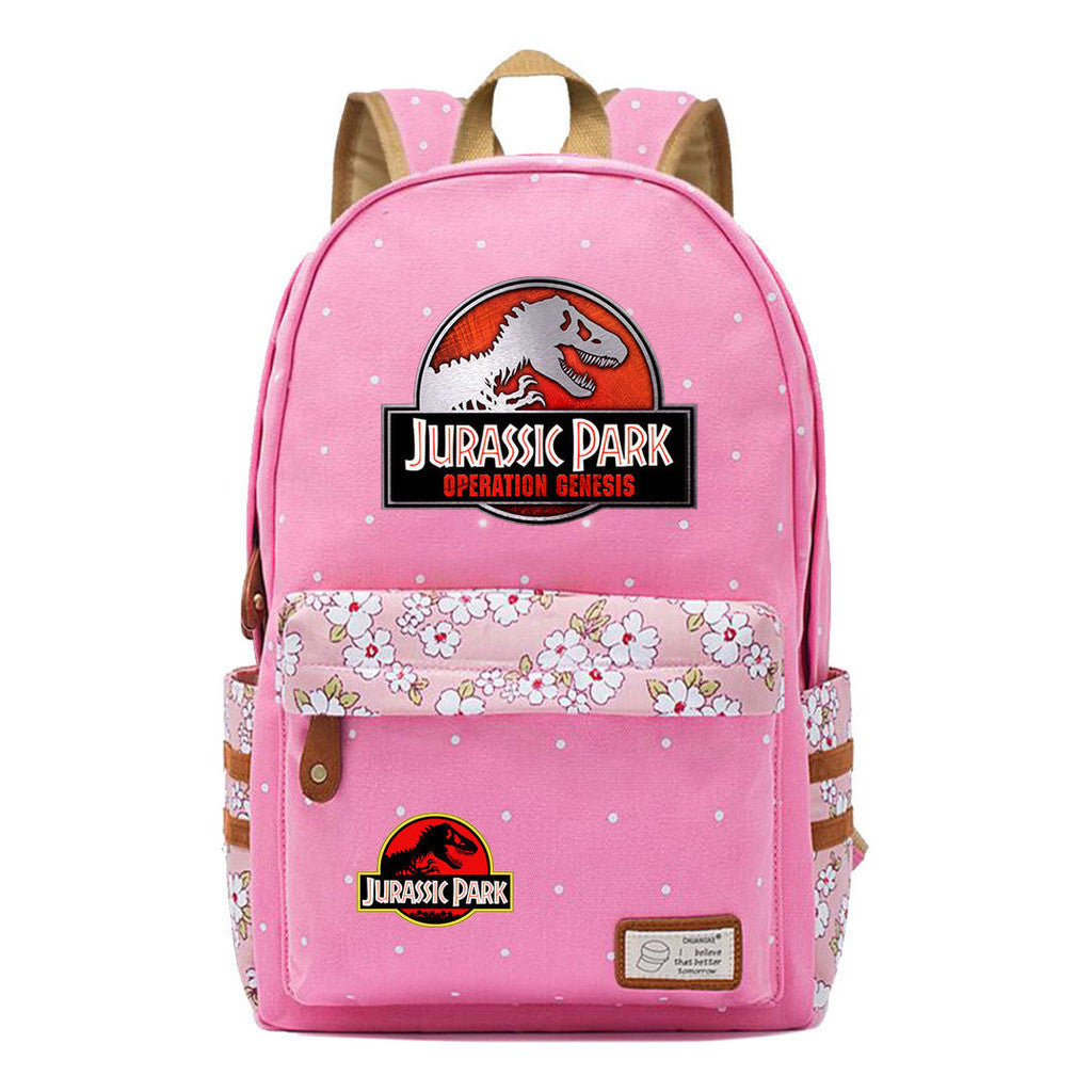 Jurassic Park Dinosaur Printed Student Backpack Leisure Backpack