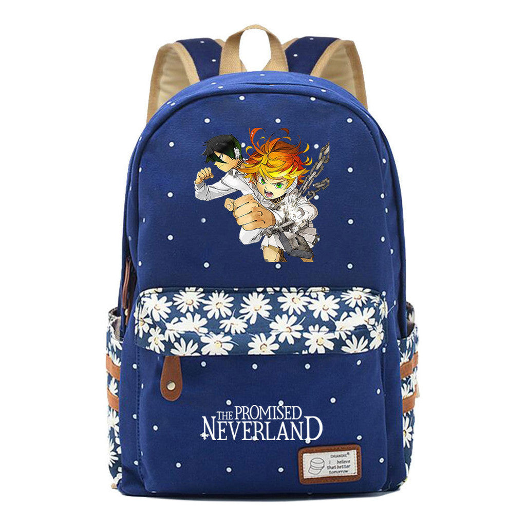 Promised Dream Island Printed Student Backpack, Floral Casual Backpack