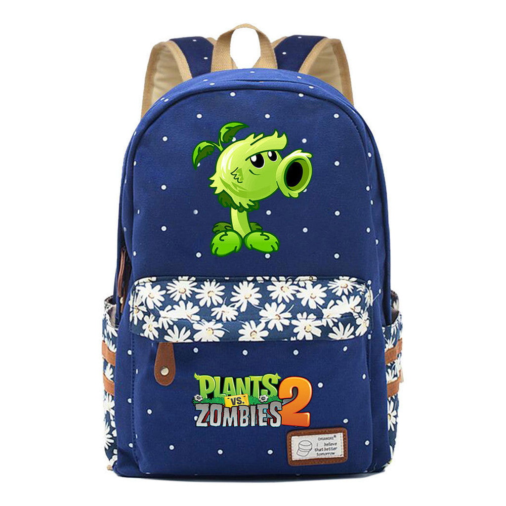 Game Plants Battle Printed Teenage Girl Student Backpack For Men And Women's Leisure Backpack