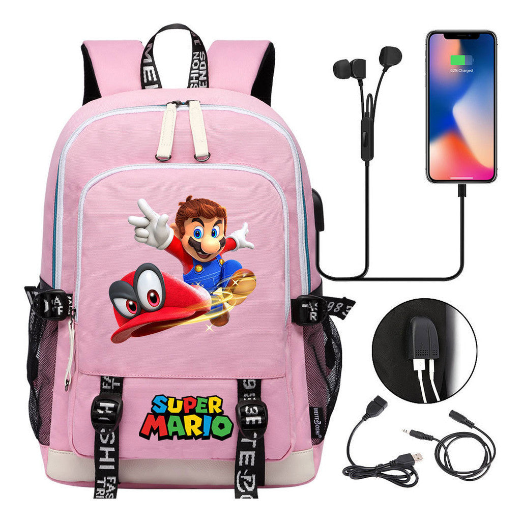 Usb Youth Student Backpack For Men And Women's Leisure Sports Backpack