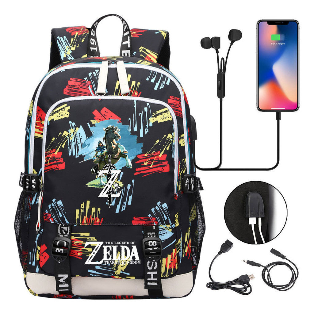 Usb Youth Student Backpack For Men And Women's Leisure Sports Backpack