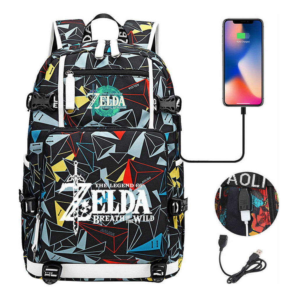 Printed Teenage Student Backpack, Men's And Women's Backpacks, Travel Backpacks