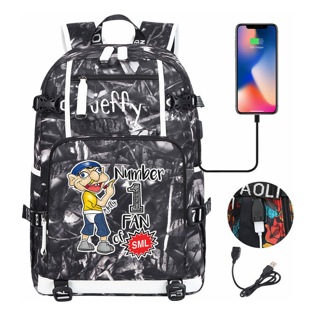 Printed Youth Student Backpack, Backpack, Leisure Travel Backpack