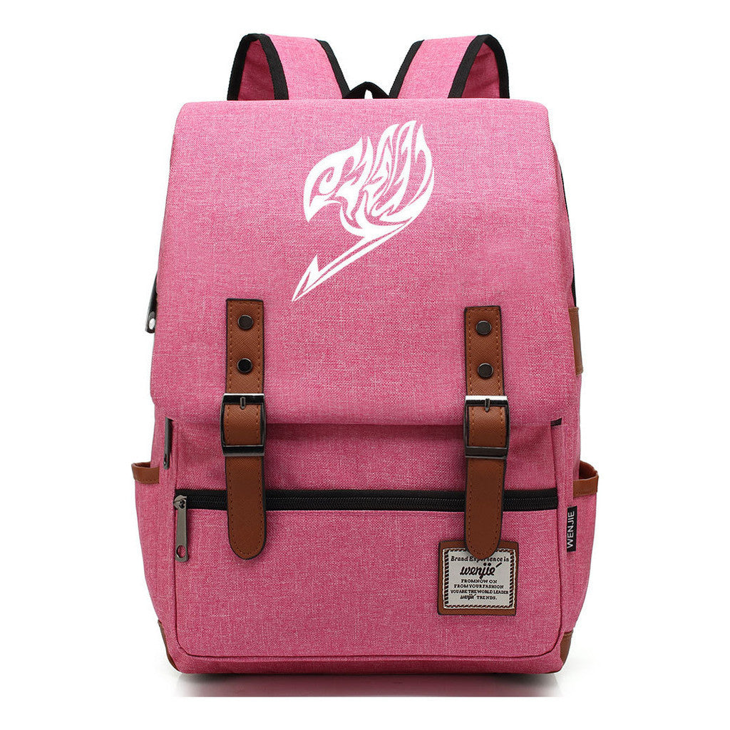 Comic Print Youth Student Backpack For Men And Women, Casual Belt Buckle, Classic Backpack