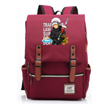 Anime Pirate King Luffy Printed Student School Bag Casual Belt Buckle Classic Backpack