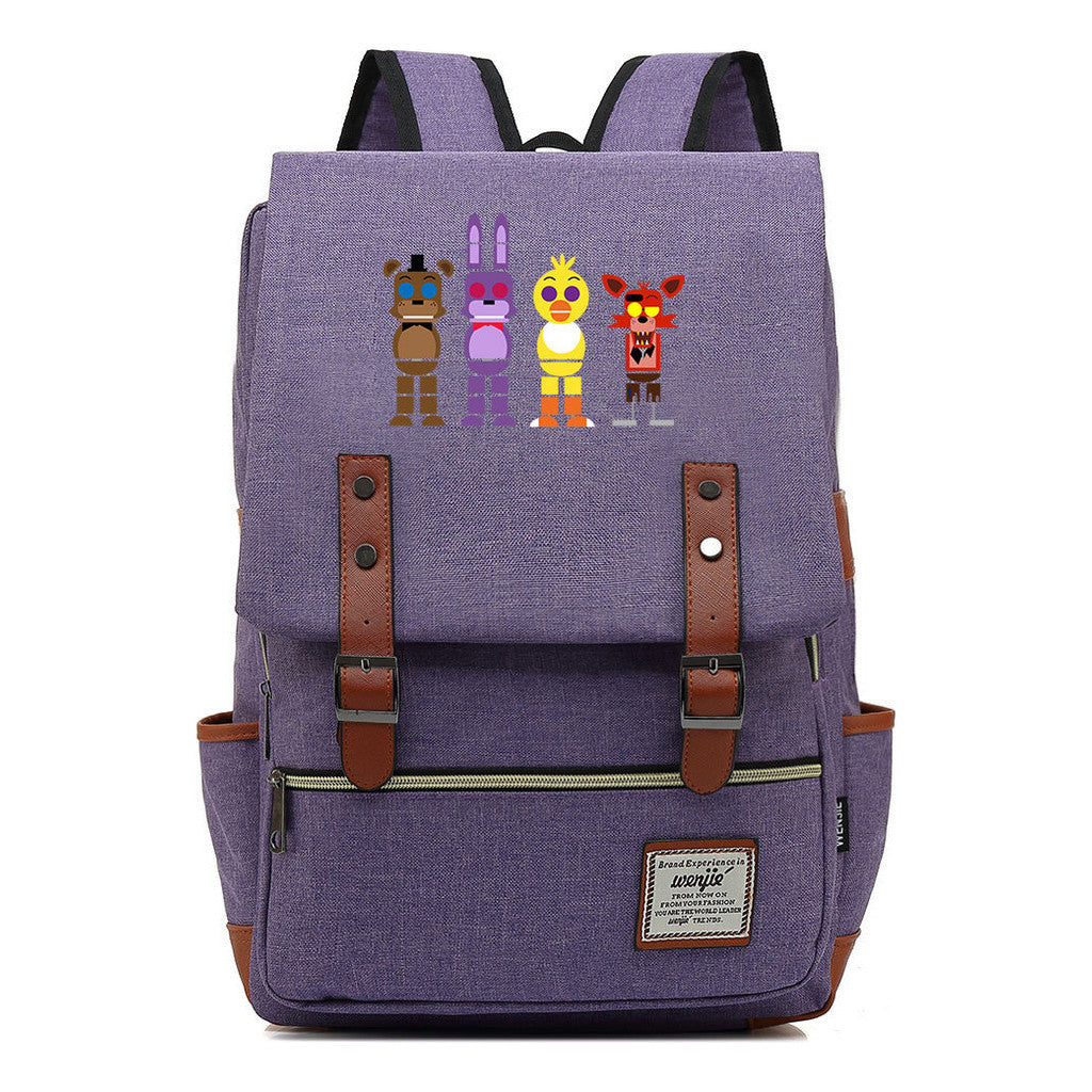 Toy Bear Game Printed Youth Student School Bag Casual Classic Backpack