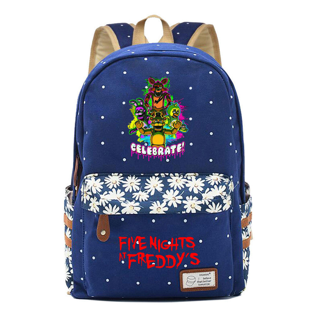 Toy Bear Game Fashion Printed Teenage Girls Student School Bag Men's And Women's Casual Canvas Backpack