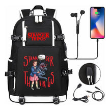 Strange Story Printed Usb Youth Student Backpack For Men And Women's Leisure Travel Backpack