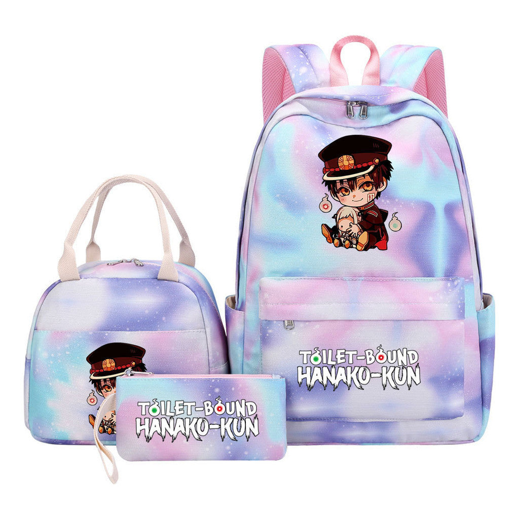 Teenage Student Girl Backpack Lunch Bag Three Piece Set Backpack Set