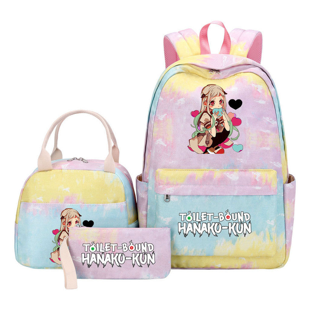 Student Girl Backpack Lunch Bag Three Piece Set Backpack Set
