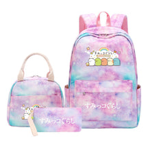 Game Corner Biology Youth Student Girls School Bag Lunch Bag Three Piece Set Backpack Set