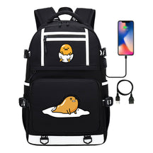 Cartoon Lazy Egg Usb Youth Student School Bag Men's And Women's Backpack Leisure Travel Bag