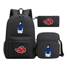 Anime Naruto Starry Sky Youth School Bag Three Piece Set For Boys And Girls Backpack Set